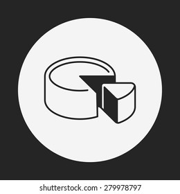 cheesecake line icon