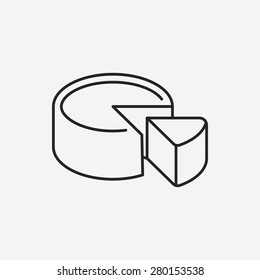 cheesecake line icon