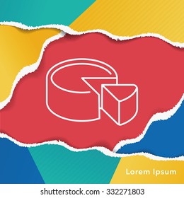 cheesecake line icon