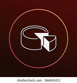 cheesecake line icon