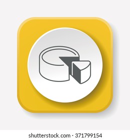 cheesecake line icon