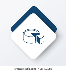 cheesecake line icon