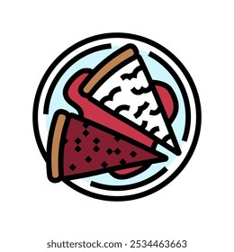 cheesecake raw foodist color icon vector. cheesecake raw foodist sign. isolated symbol illustration