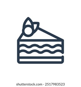 Icono de Vector de menú de Cheesecake Restaurant