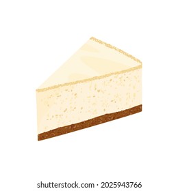 Cheesecake Slice. Piece of dessert cake. Homemade Cheese Cake Portion
