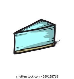 Cheesecake vector hand drawn illustration