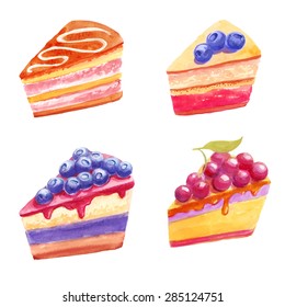 2,617 Watercolor Cheesecake Images, Stock Photos & Vectors | Shutterstock