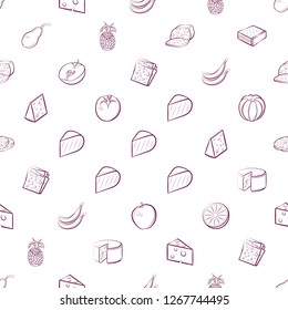 Cheeses and Fruits set. Background for printing, design, web. Usable as icons. Seamless. Color.