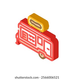 cheesesteak food truck isometric icon vector. cheesesteak food truck sign. isolated symbol illustration