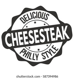 Cheesesteak grunge rubber stamp on white background, vector illustration