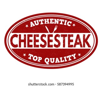 Cheesesteak grunge rubber stamp on white background, vector illustration