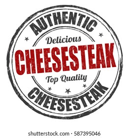 Cheesesteak grunge rubber stamp on white background, vector illustration