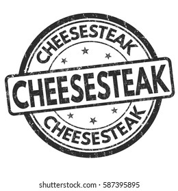 Cheesesteak grunge rubber stamp on white background, vector illustration 