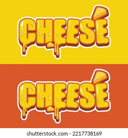 Cheesy cheese font like melting