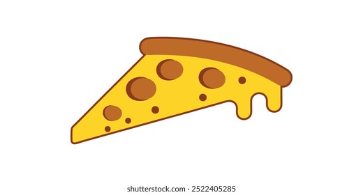 Ilustração de fatia de pizza de Pepperoni