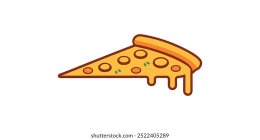 Ilustração de fatia de pizza de Pepperoni