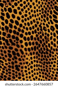 ponto de animais de chita, pele de onça, arte vetorial, 3 cores, conjuntos de cores vívidas, estilo retro, pele gráfica, camuflagem, textura, laranja, toda a impressão, impressão em padrão de superfície sem emenda, animal exótico 