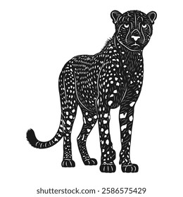 cheetah animal silhouette vector design