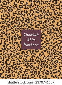 Cheetah animal skin pattern vector design
