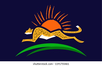 Cheetah big cat vector illustration