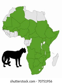 Cheetah distribution Africa