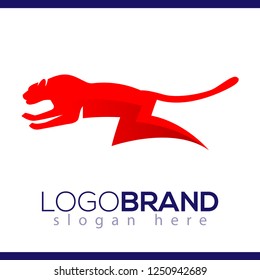 cheetah electric energy logo vector