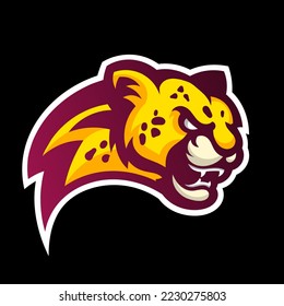cheetah e-sport logo design. vector design and illustration. for esport logo, tshirt design and others