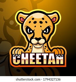 Cheetah esport mascot logo design