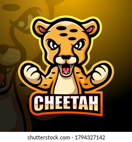 Cheetah esport mascot logo design