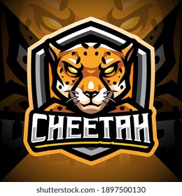 Cheetah esport mascot logo design