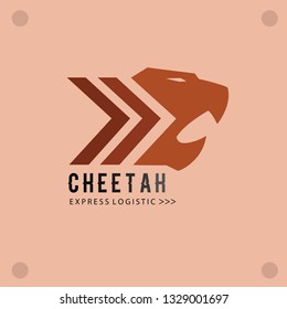 Cheetah express logistic delivery services vector logo