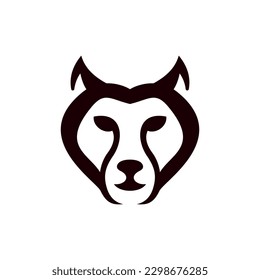 Cheetah face animal modern logo