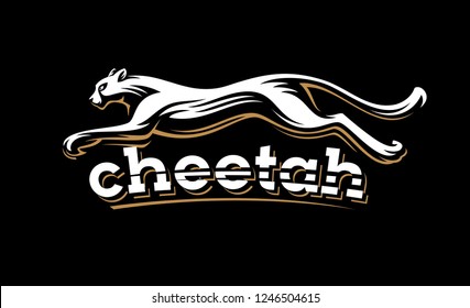 Cheetah Fast Run Logo Vector