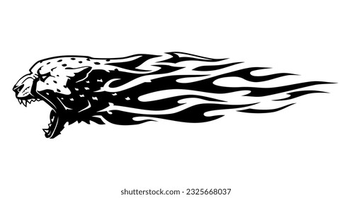 Cheetah Flame Speed, Abstract Illustration of the fastest land animal