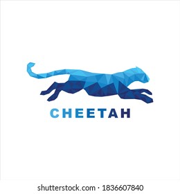 Cheetah Geometric Triangle Logo Icon Design, Cheetah Triangle