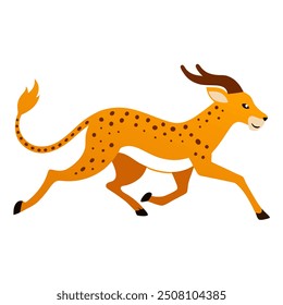 Cheetah graphics design vector art on white background