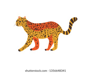 Cheetah, Guepard Wild Exotic African Animal Vector Illustration