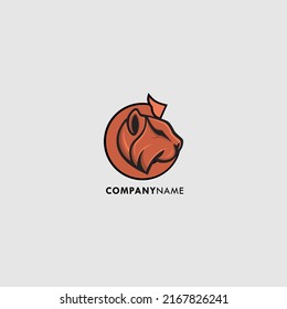 
cheetah head animal vector logo