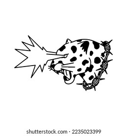 cheetah head illustration vector concept