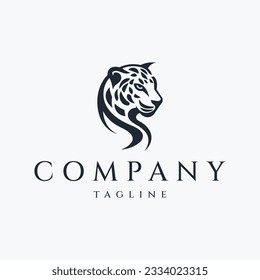 Cheetah head logo design icon vector