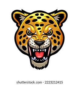 Cheetah head logo mascot design