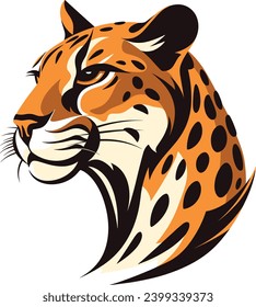 a cheetah head vector icon 