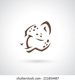 Cheetah head - vector illustration