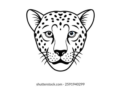 A cheetah head vector illustration 
