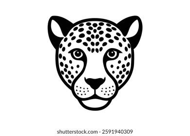 A cheetah head vector illustration 