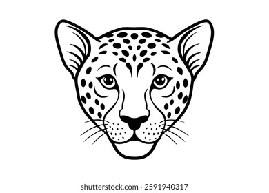A cheetah head vector illustration 