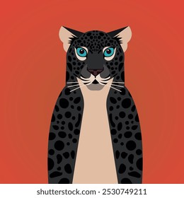 Cheetah heads black and white vector. Silhouette cartoon shape of cheetah illustration.