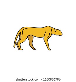 Cheetah icon. Cartoon cheetah vector icon for web design isolated on white background
