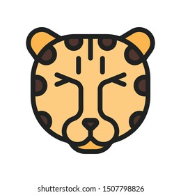 Cheetah icon in filled outline style