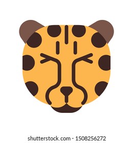 Cheetah icon in flat style